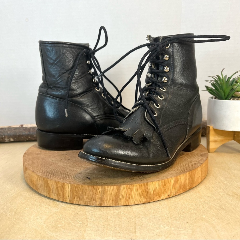 Justin Boots | Ropers Lace-R Kiltie Boots L506 Size 5D